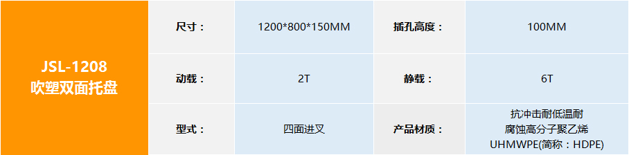 JSL-1208 吹塑双面托盘