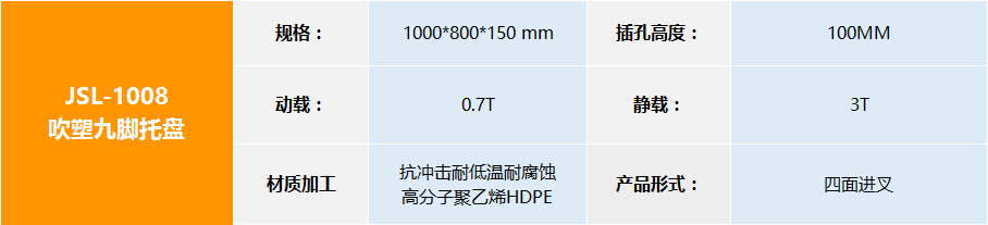 JSL-1008 吹塑九脚托盘